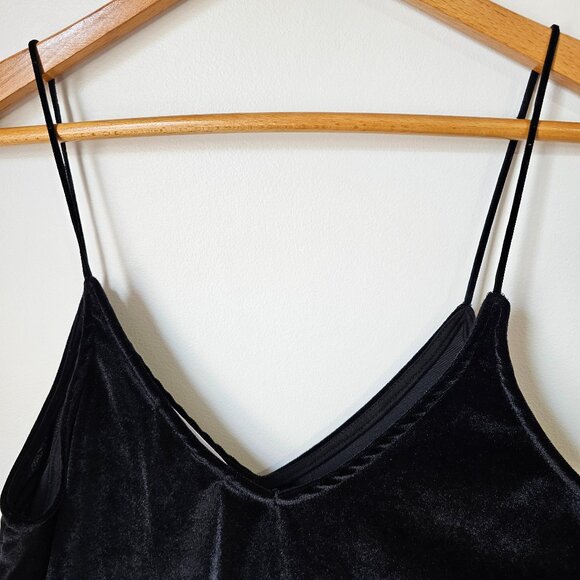 EUC LIKE NEW PROJECT SOCIAL T BLACK DOUBLE V VELVET TANK TOP SIZE M - Picture 5 of 11
